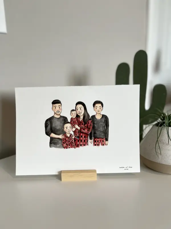 Size 6x9 Each portrait is $35 (1 person) Additional $20 per subject (person,dog,pet, etc)  * upgrades to size 7x10 +$8 - Image 4
