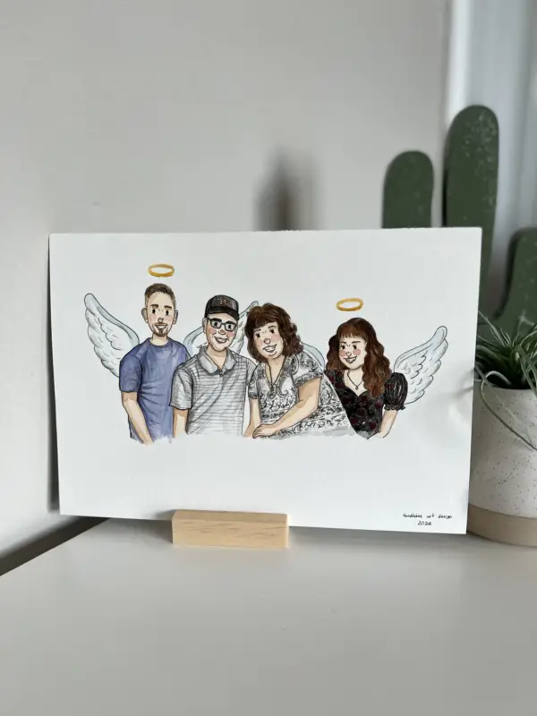 Size 6x9 Each portrait is $35 (1 person) Additional $20 per subject (person,dog,pet, etc)  * upgrades to size 7x10 +$8 - Image 5