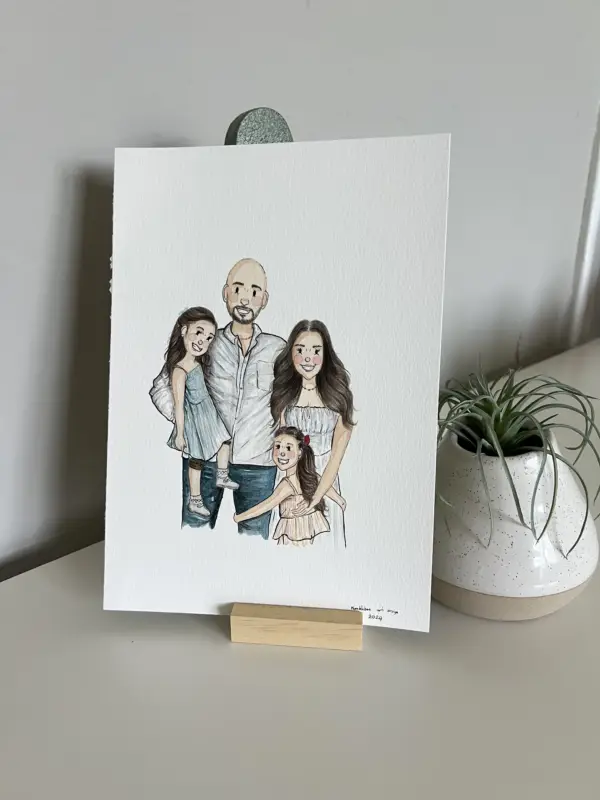 Size 6x9 Each portrait is $35 (1 person) Additional $20 per subject (person,dog,pet, etc)  * upgrades to size 7x10 +$8 - Image 6